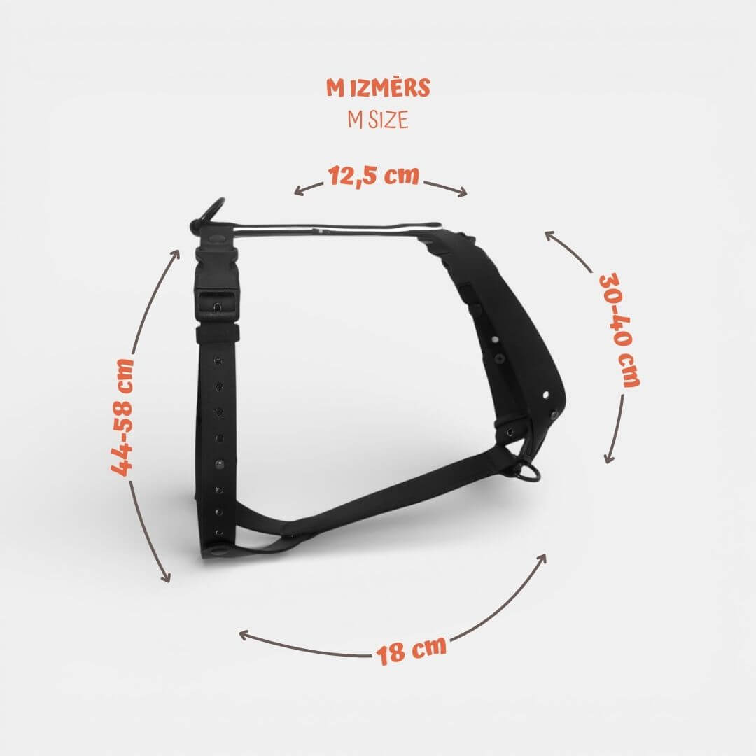 EasyFit Anatomical Waterproof Dog Harness - Black