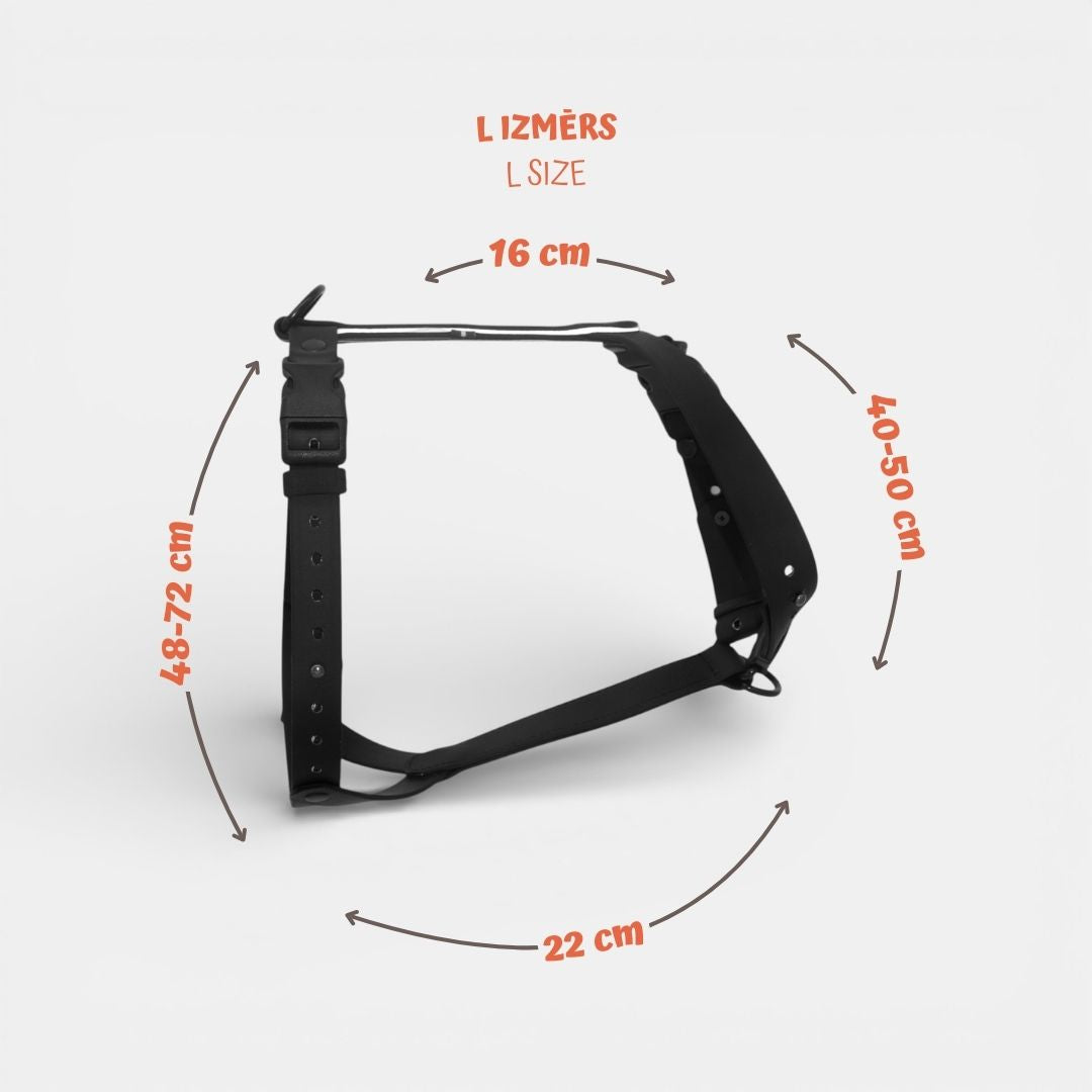EasyFit anatomiski pareizi - ūdensdroši iemaukti suņiem - Melni