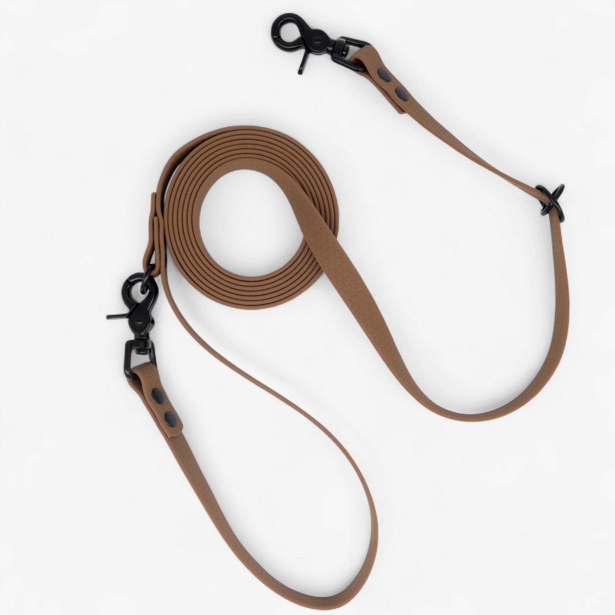 Hexa Hands-Free Dog Leash (Adjustable) – Waterproof, Brown