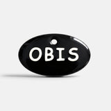 ObiDog medaljons sunim ar vārdu un telefona nr. — Balta