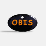 ObiDog medaljons sunim ar vārdu un telefona nr. — Orandža